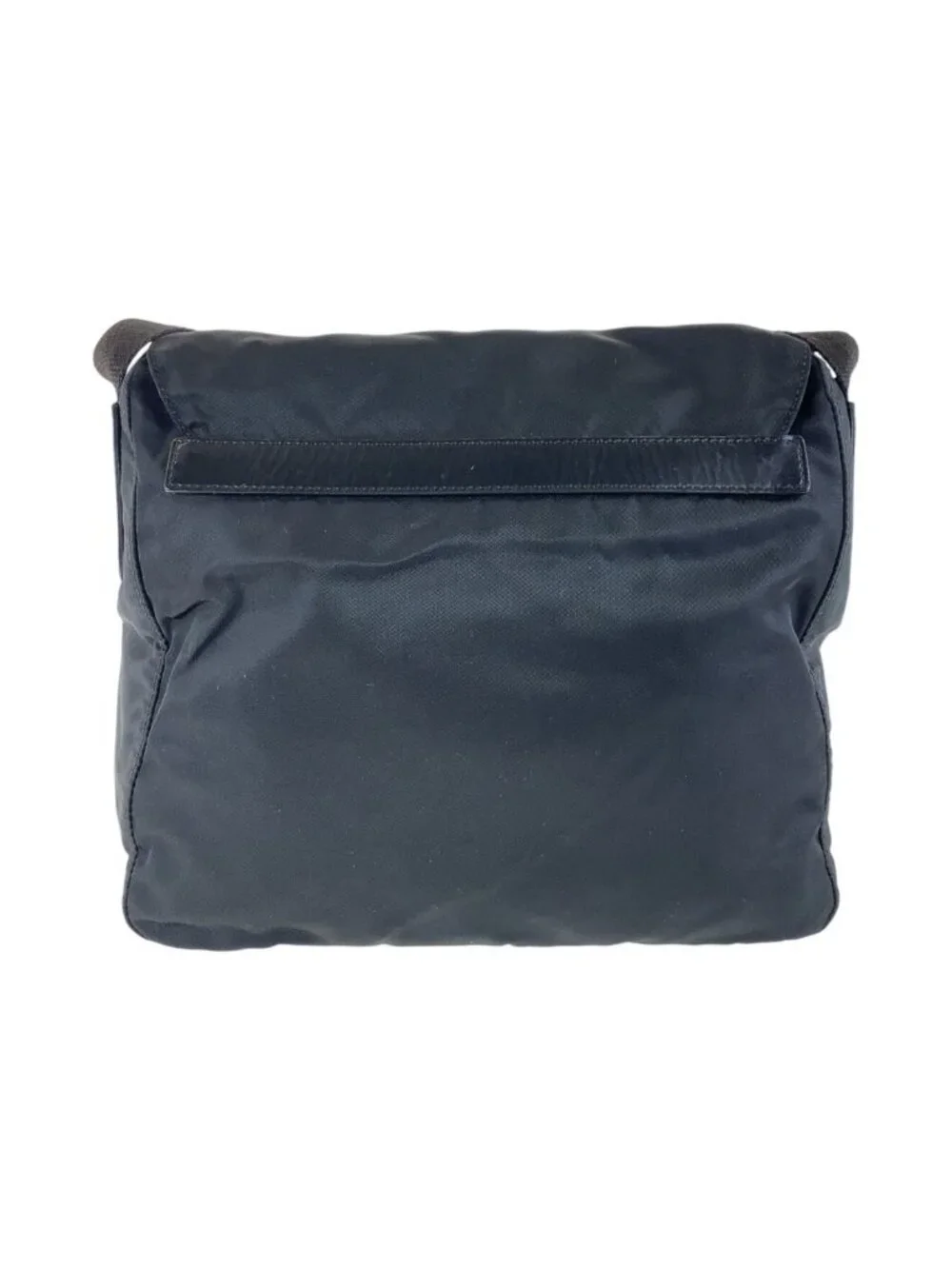 Prada Tessuto Black Silver Nylon Shoulder Bag Pochette